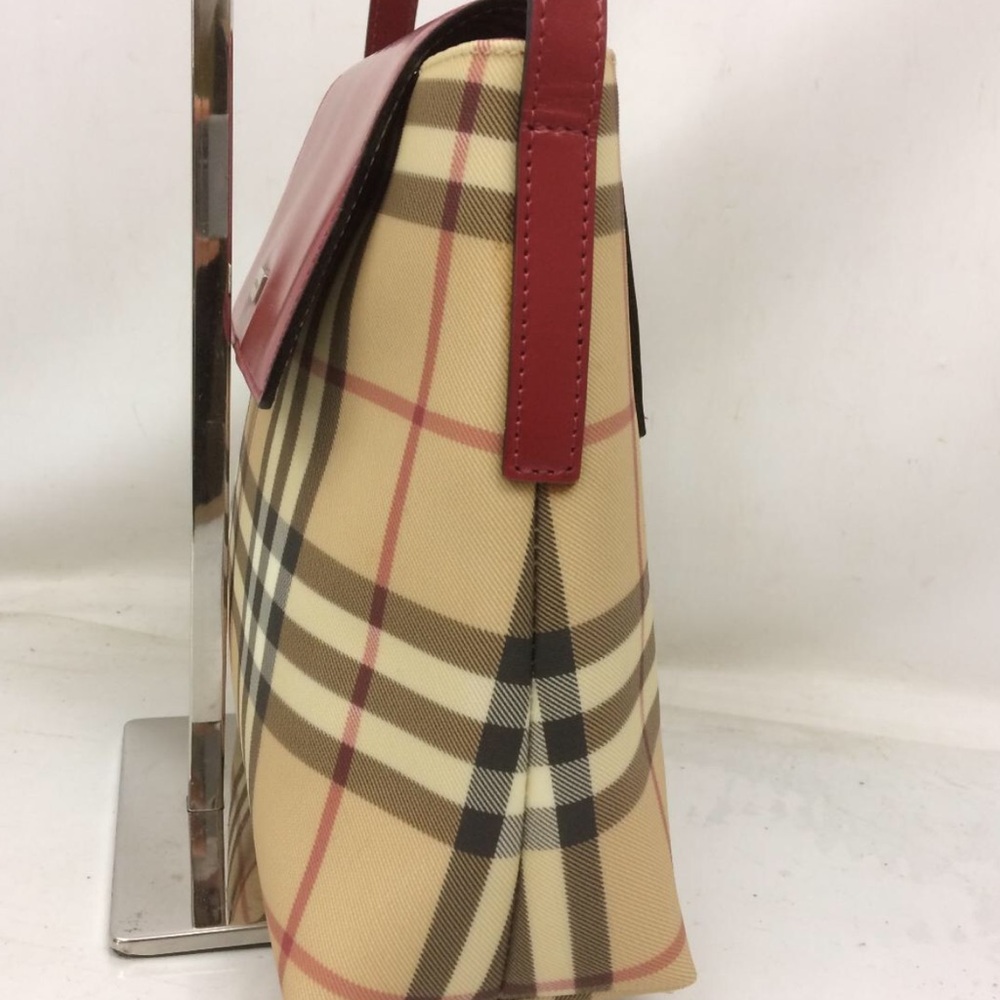 Burberry Red and Tan Checkered Women's Bag - Picture 4 of 16